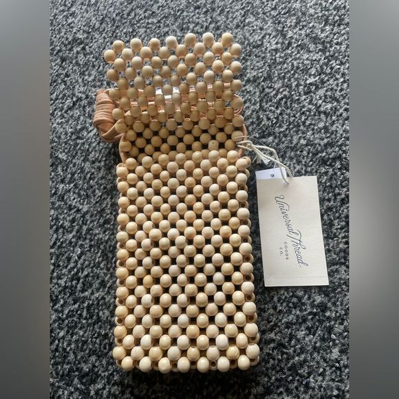 Universal Thread Striped Straw Phone Crossbody Bag - Picture 5 of 5